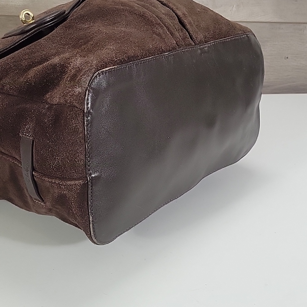 Cole Haan Brown Suede Leather Women’s Shoulder Bag - Picture 6 of 13
